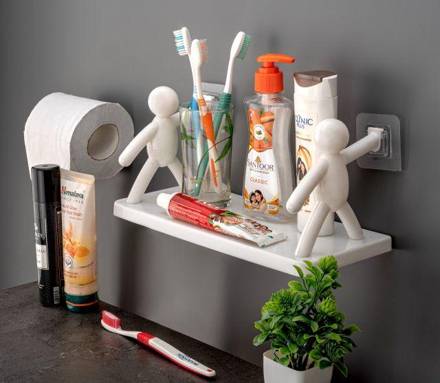 Bathroom Storage Basin Cabinet Plastic Wall Shelf