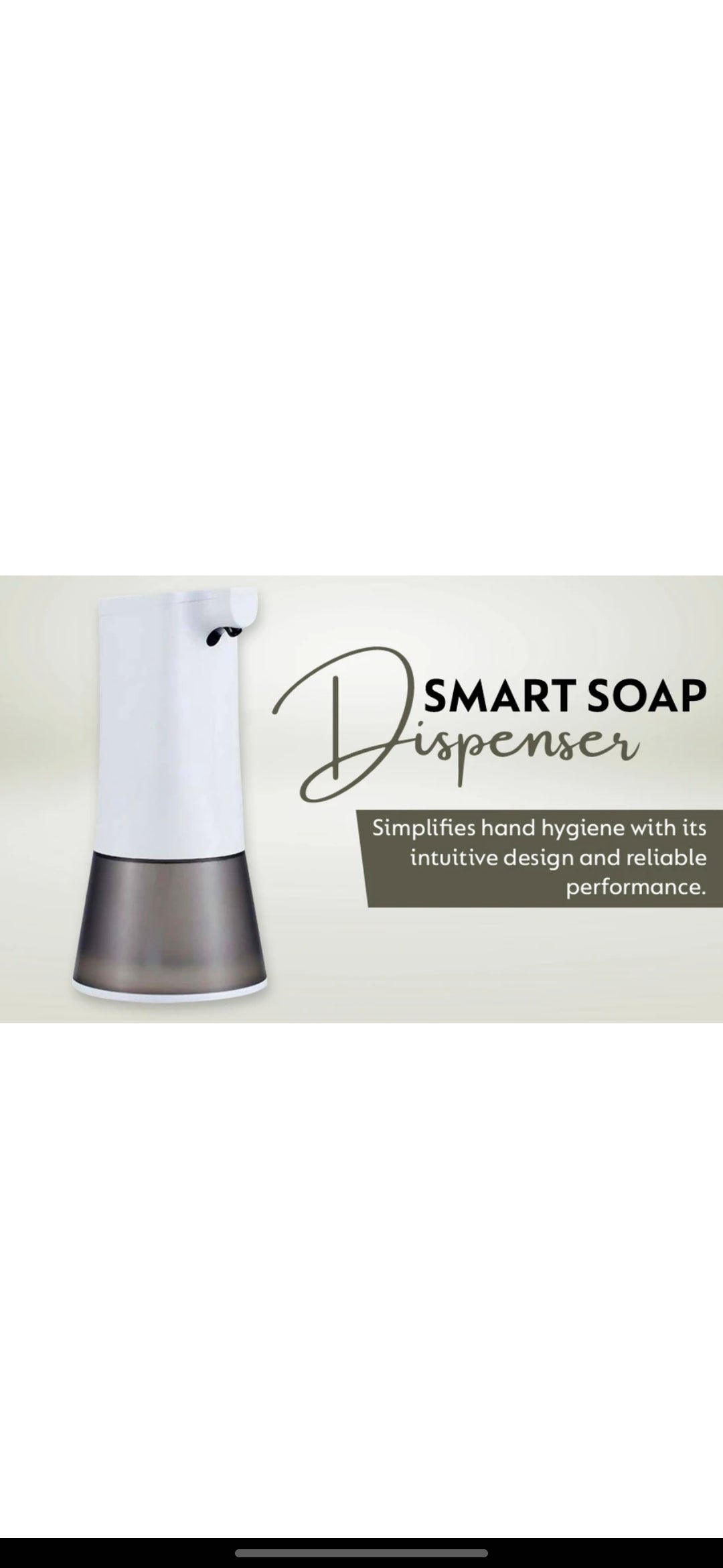 D MEDICARE

Automatic Foam Soap Dispenser | Rechargeable Battery Intelligent Sensing 350 ml Foam, Gel, Liquid, Shampoo Dispenser (White, Grey)
