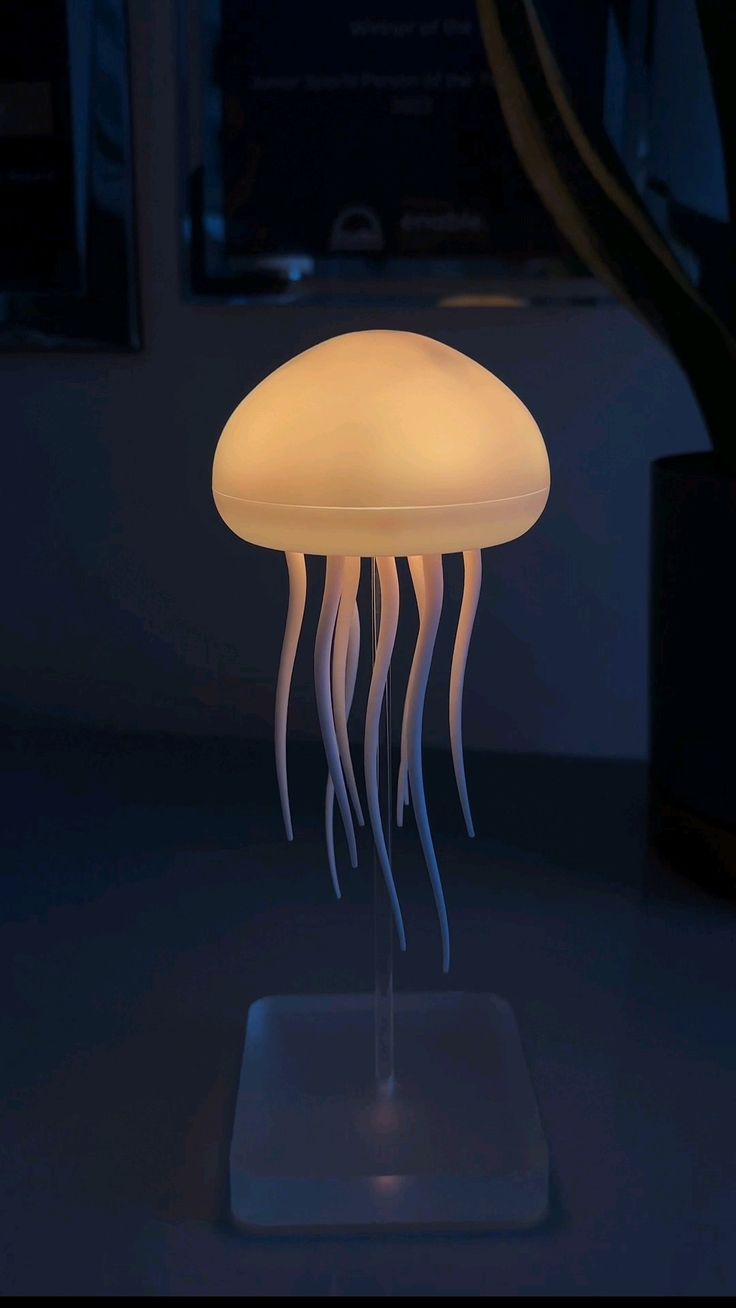 Jellyfish Lamp 7-Colour Changing Nursery Night Light with Rotating Mode for Kids, Baby Room Decor, Aesthetic Gifts for Girls, Boys, Friends & Ocean Lovers Night